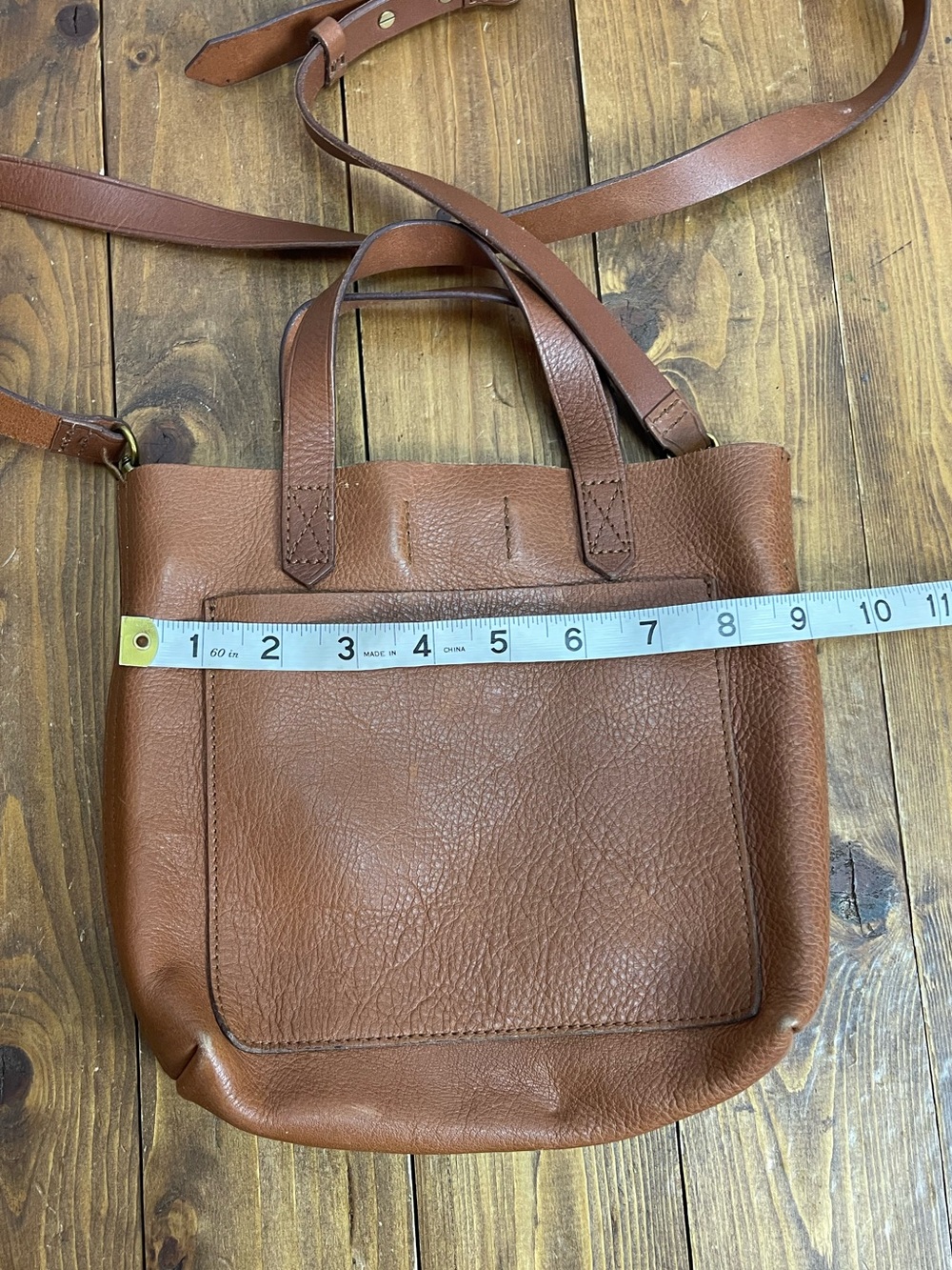 Madewell tan leather the small transport crossbody bag - Picture 8 of 9